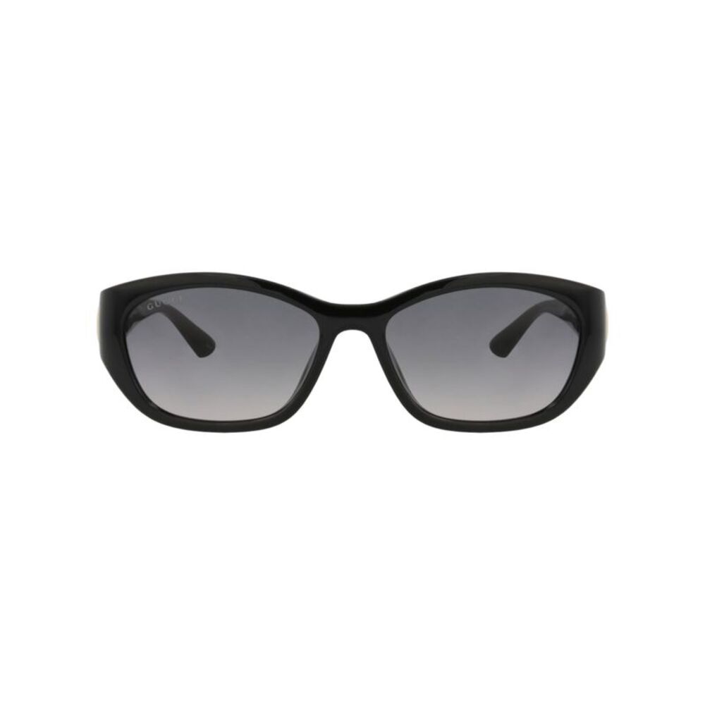 Gucci Round-Frame Injection Sunglasses Black Womens